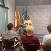 Rueda de prensa de Marina Pineda, portavoz del Gobierno en el Ayuntamiento de Gijón