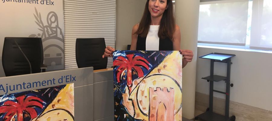 Mariola Galiana posa con el cartel de las Fiestas de Agosto 2019. Mariola Galiana posa con el cartel de las Fiestas de Agosto 2019.