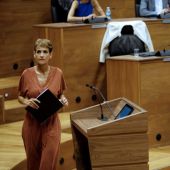 María Chivite en el Parlamento de Navarra