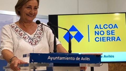 Rueda de prensa tras confirmarse la venta de la planta de Alcoa al Grupo Parter