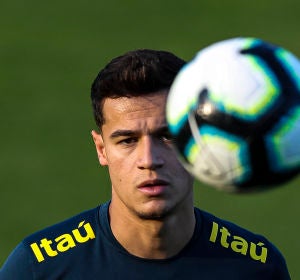 Coutinho, durante un entrenamiento Coutinho, durante un entrenamiento