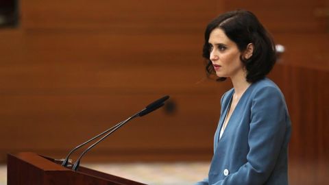 Isabel D&iacute;az Ayuso en su discurso de investidura