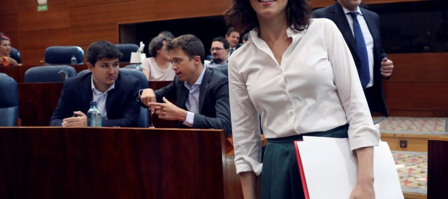 Isabel Díaz Ayuso en la sesión de investidura Isabel Díaz Ayuso en la sesión de investidura