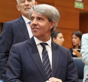 Ángel Garrido, durante la sesión de investidura de Isabel Díaz Ayuso Ángel Garrido, durante la sesión de investidura de Isabel Díaz Ayuso