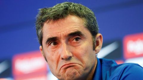 Ernesto Valverde en rueda de prensa