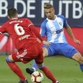 Ontiveros, jugador del Málaga Ontiveros, jugador del Málaga