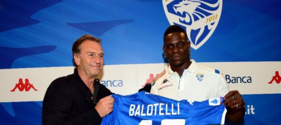Mario Balotelli, nuevo delantero del Brescia. Mario Balotelli, nuevo delantero del Brescia.