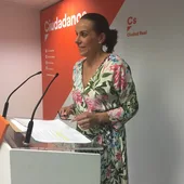 Eva María Masías en la sede de Cs de Ciudad Real Eva María Masías en la sede de Cs de Ciudad Real