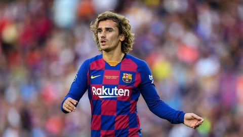 Griezmann, durante un partido con el Bar&ccedil;a