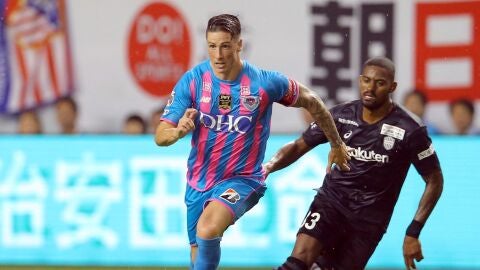 Fernando Torres, en el partido con el Sagan Tosu