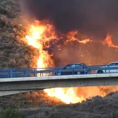 Imagen del incendio declarado en la zona de Altos de Marbella. Imagen del incendio declarado en la zona de Altos de Marbella.