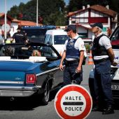 Control policial con motivo de la cumbre del G7 en Biarritz