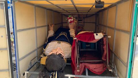 Gigantes robados en El Vendrell (Tarragona) 