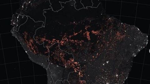 As&iacute; arde el Amazonas seg&uacute;n los sat&eacute;lites de la NASA