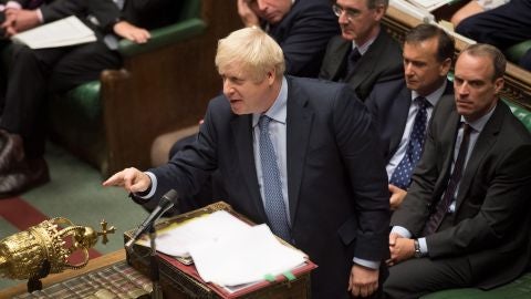 Boris Johnson, primer ministro brit&aacute;nico en la C&aacute;mara de los Comunes