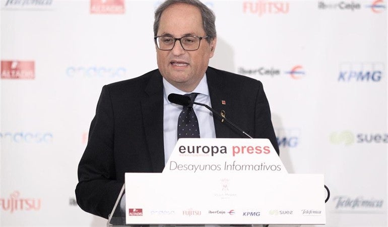 Torra avisa a Sánchez de que no apoyará la investidura si la propuesta de "no" al referéndum es la definitiva Torra avisa a Sánchez de que no apoyará la investidura si la propuesta de "no" al referéndum es la definitiva