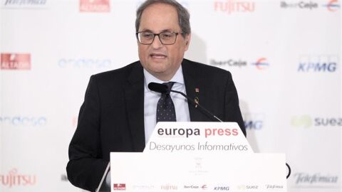 Quim Torra en el desayuno informativo de Europa Press