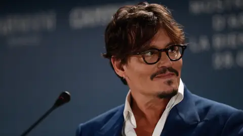 El actor Johnny Depp, en la rueda de prensa de 'Waiting for the barbarians', a concurso en la Mostra 2019 Interpreta al Coronel Joll en la adaptación del libro de J. M. Coetzee