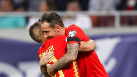 El delantero de Espa&ntilde;a, Paco Alc&aacute;cer. 