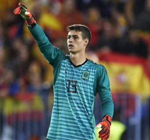 Kepa, en un partido con la Selección española. Kepa, en un partido con la Selección española.