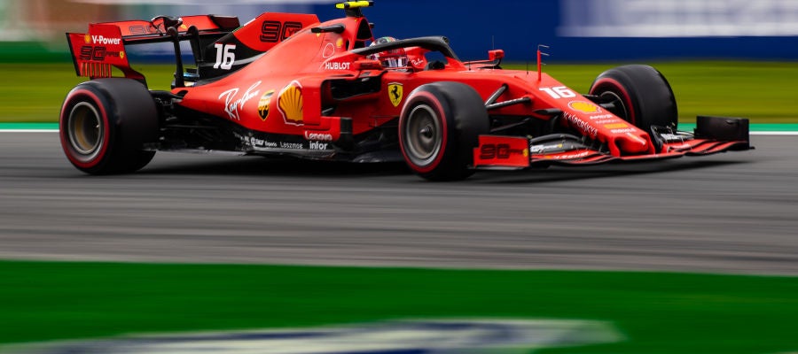 Charles Leclerc en la sesión de entrenamientos libres Charles Leclerc en la sesión de entrenamientos libres