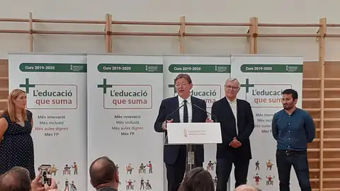 Ximo Puig Vicent Marzà Joan Ribó inicio curso Ximo Puig Vicent Marzà Joan Ribó inicio curso