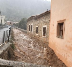 Desbordamiento del torrente de Sa Mosquera, en Caimari Desbordamiento del torrente de Sa Mosquera, en Caimari
