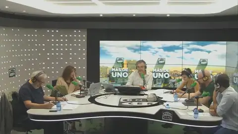 Leo Harlem, Begoña Gómez de la Fuente, Carlos Alsina, Sara Escudero, Goyo Jiménez y Borja Fernández Leo Harlem, Begoña Gómez de la Fuente, Carlos Alsina, Sara Escudero, Goyo Jiménez y Borja Fernández