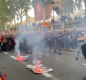 Disturbios durante la Diada Disturbios durante la Diada