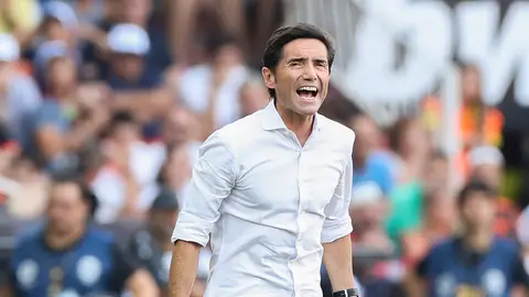 Marcelino García Toral, durante un partido del Valencia Marcelino García Toral, durante un partido del Valencia