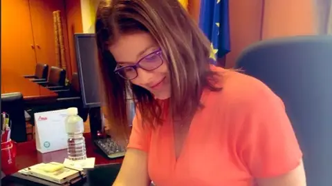 La alcaldesa de Móstoles, Noelia Posse. La alcaldesa de Móstoles, Noelia Posse.