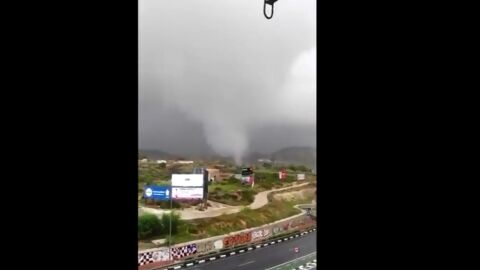 La tromba marina en Guardamar del Segura (Alicante)