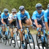 El pelotón, durante la etapa de La Vuelta a España