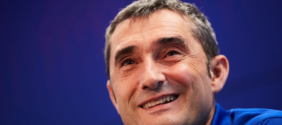 Ernesto Valverde, durante la rueda de prensa Ernesto Valverde, durante la rueda de prensa