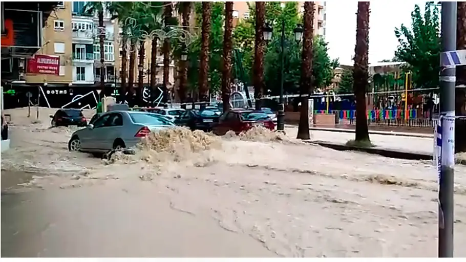 Las calles de Molina de Segura, inundadas Las calles de Molina de Segura, inundadas