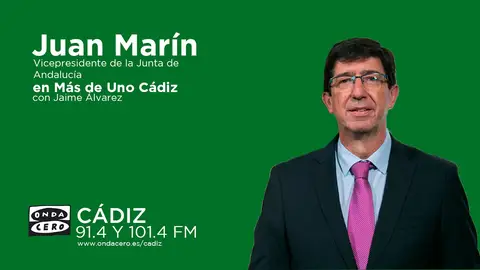 Más de Uno Cádiz 13/9/2019 Hoy desplazamos excepcionalmente nuestro comienzo con motivo de la entrevista en profundidad al Vicepresidente de la Junta de Andalucía Juan Marín.