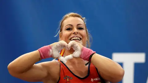 Lydia Valentín, durante una competición Lydia Valentín, durante una competición