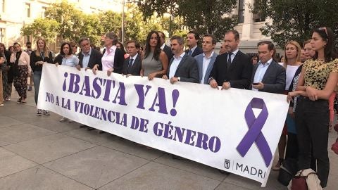 Pancarta contra la violencia de género