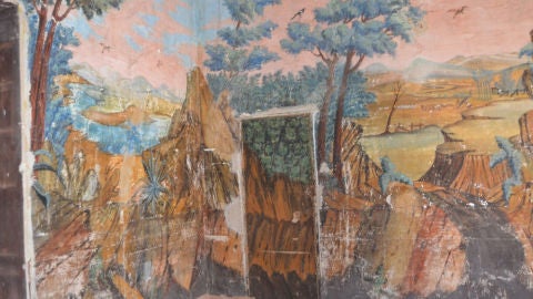 Unas de las pinturas del siglo XVIII halladas en un palacio de Almagro