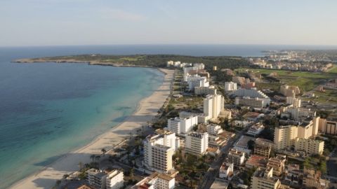 Vista del núcleo urbano de Cala Millor, en Mallorca