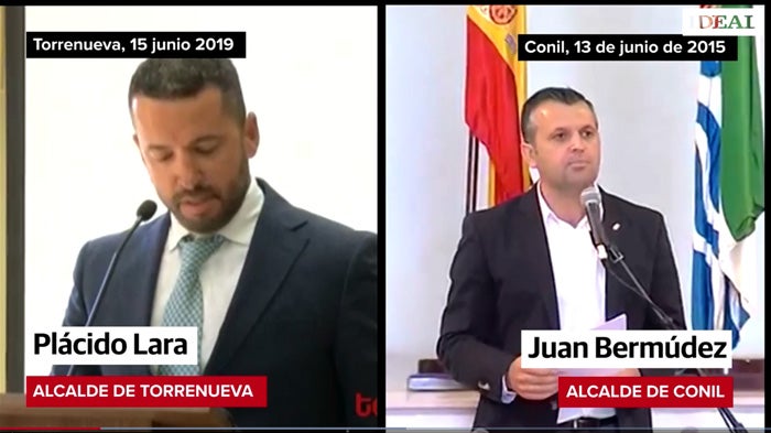 El alcalde de Torrenueva reproduce casi en su totalidad su discurso de investidura de uno del regidor de Conil en 2015 El alcalde de Torrenueva reproduce casi en su totalidad su discurso de investidura de uno del regidor de Conil en 2015