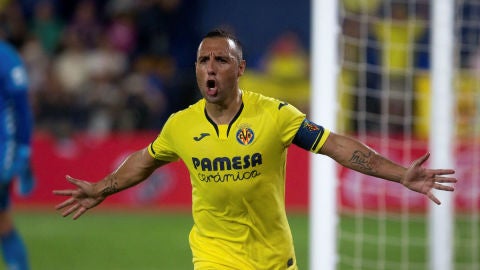 Cazorla celebra un gol