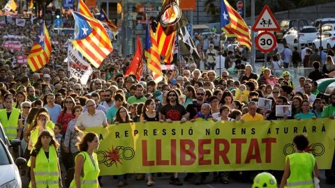 Manifestaci&oacute;n en apoyo a los CDR en Sabadell