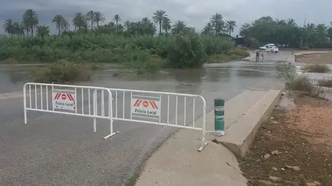 Camino de la Servilleta anegado por el agua durante la DANA del año 2019. LLUVIAS