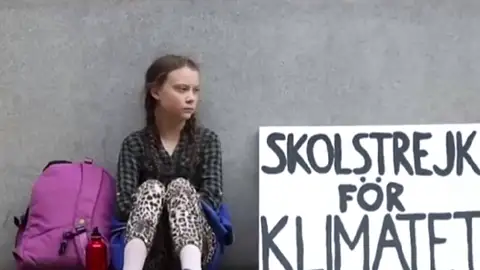 La activista Greta Thunberg La joven sueca sufre el síndrome de Asperger