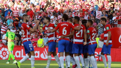 El Granada celebra un gol ante el Legan&eacute;s
