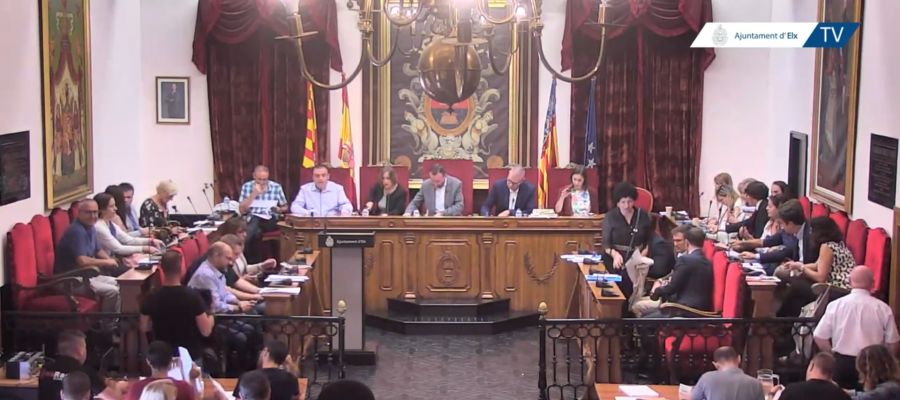 Pleno municipal del Ayuntamiento de Elche de septiembre. Pleno municipal del Ayuntamiento de Elche de septiembre.