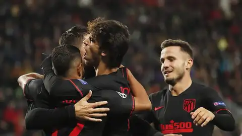El Atlético de Madrid celebra un tanto de Joao Félix El Atlético de Madrid celebra un tanto de Joao Félix