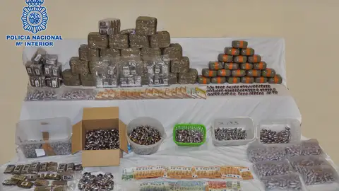 Droga incautada por la Policía Nacional de Puertollano Droga incautada por la Policía Nacional de Puertollano