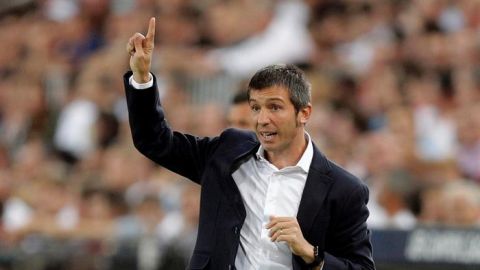 El entrenador del Valencia, Albert Celades. 